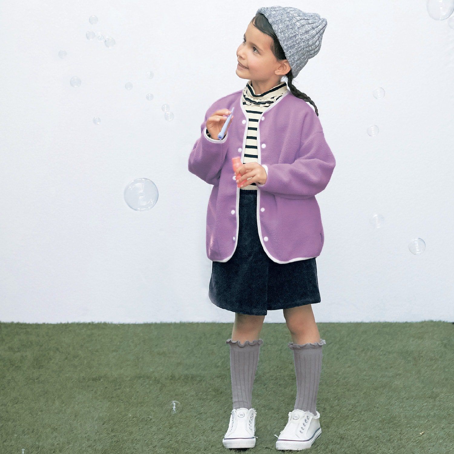 日本千趣會 - 內裡純棉泰迪熊外套-蜜桃粉