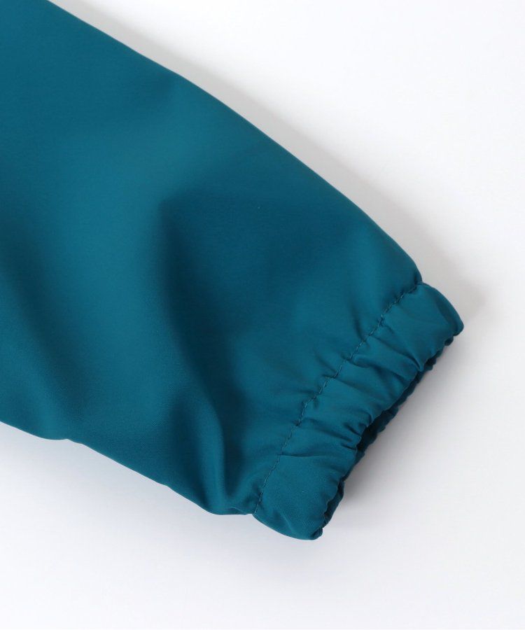 日本 BREEZE - 防潑水繽紛撞色連帽休閒外套-土耳其藍x棕