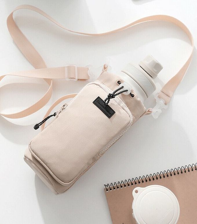 日本 LIZDAYS - 防潑水 手機水壺收納隨身側背小包-煙燻藍