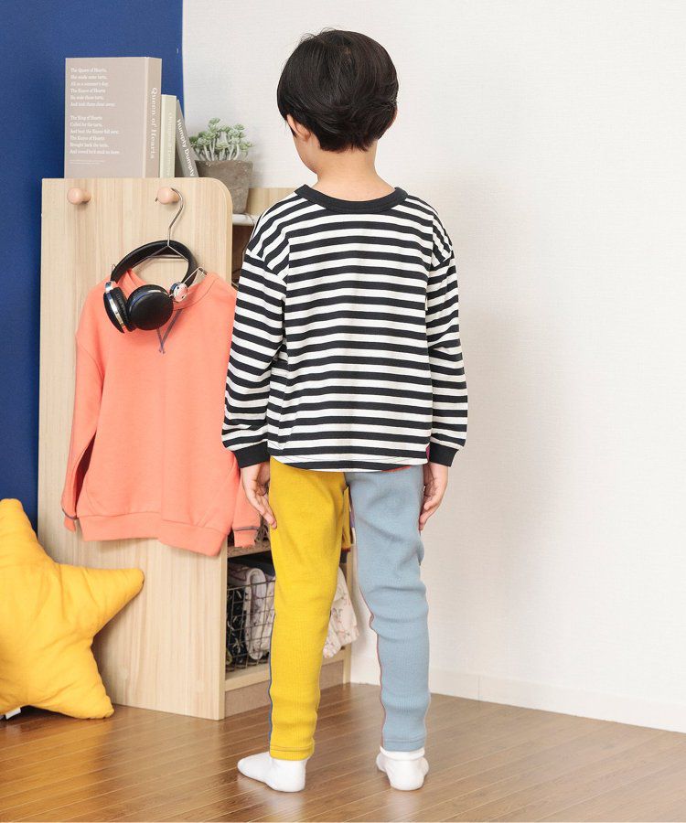 日本 BREEZE - 正反OK！圓領印花長袖上衣-棋盤格-彩色