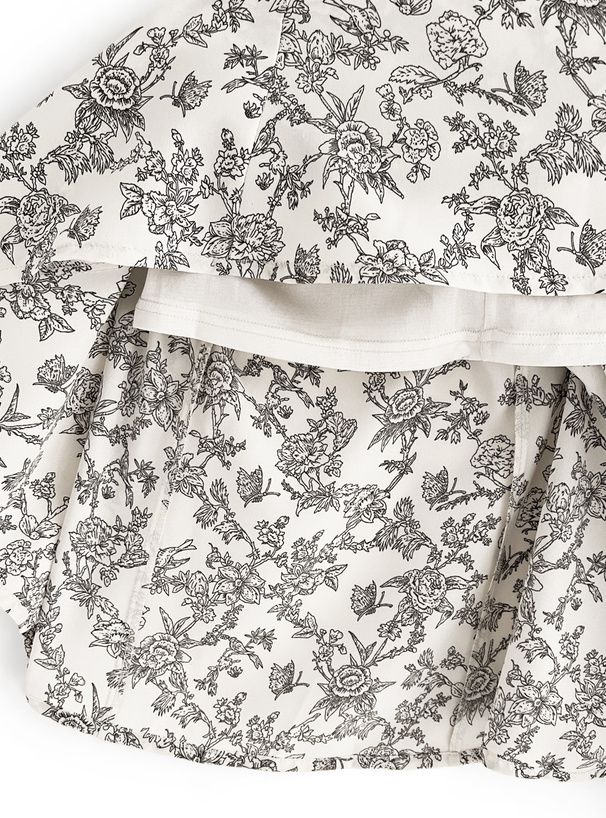 日本 GRL - 優雅歐風碎花收腰魚尾洋裝-米杏