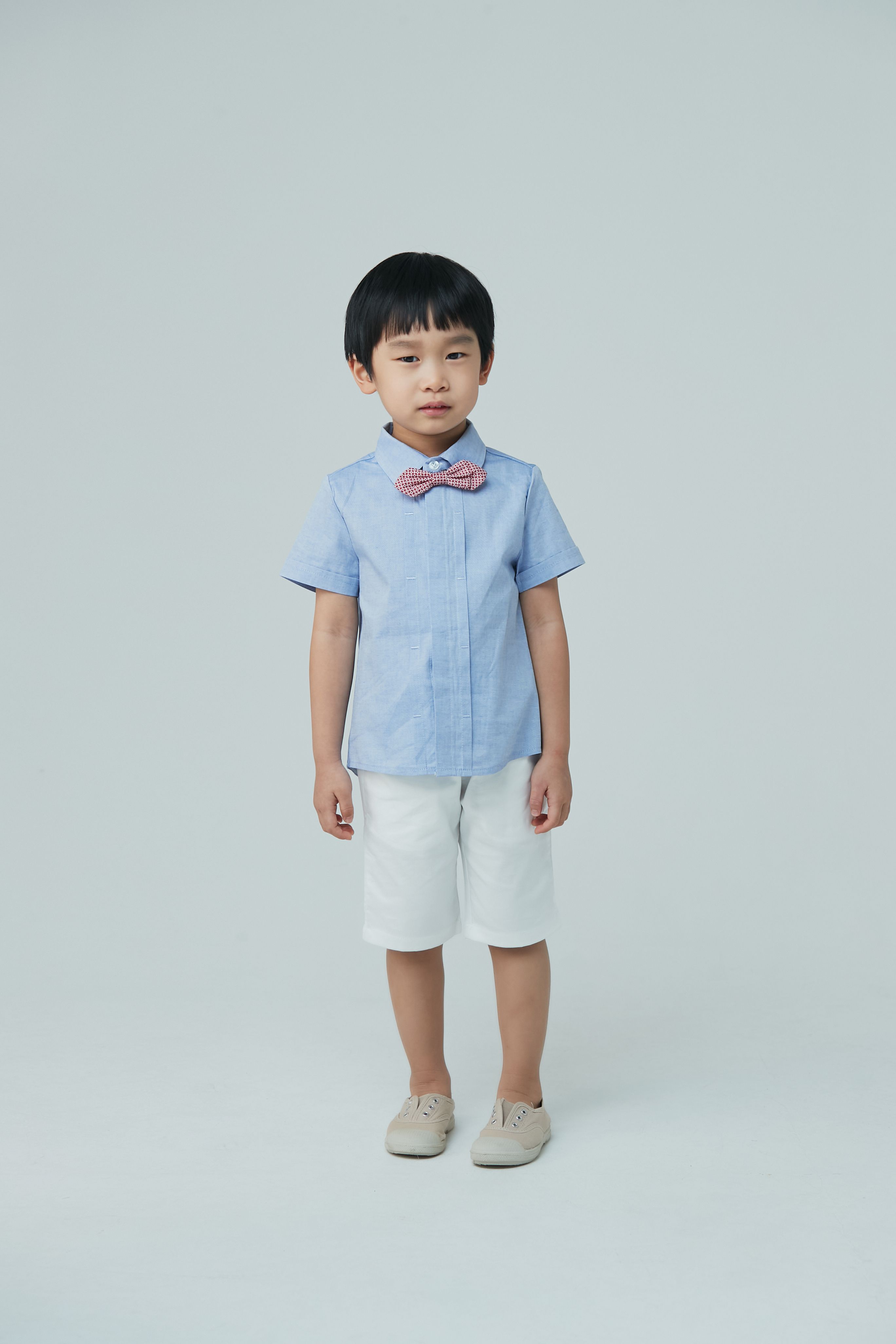 韓國 Coco Bang - 小領結襯衫-天藍