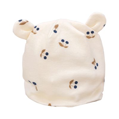JoyNa - 2入-新生兒帽子 四季款胎帽 0到3月初生寶寶帽-櫻桃丸子+隨機一入 (帽圍37cm)