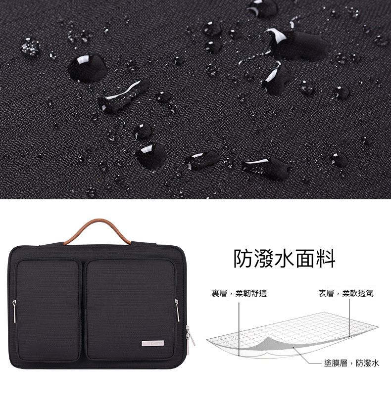 防潑水筆電包/電腦包｜輕量x便攜一袋裝好筆電、充電器帶著走！