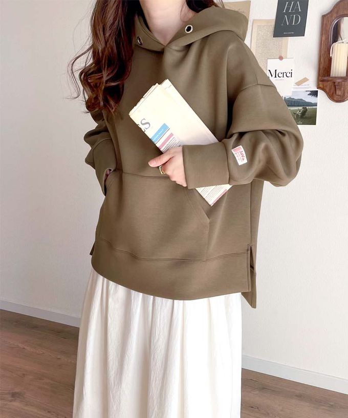 日本 Classical Elf - Java 舒適空氣棉長袖帽T-黑