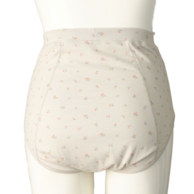 akachan honpo - 產後護理內褲-腹部舒適款 小花-灰色