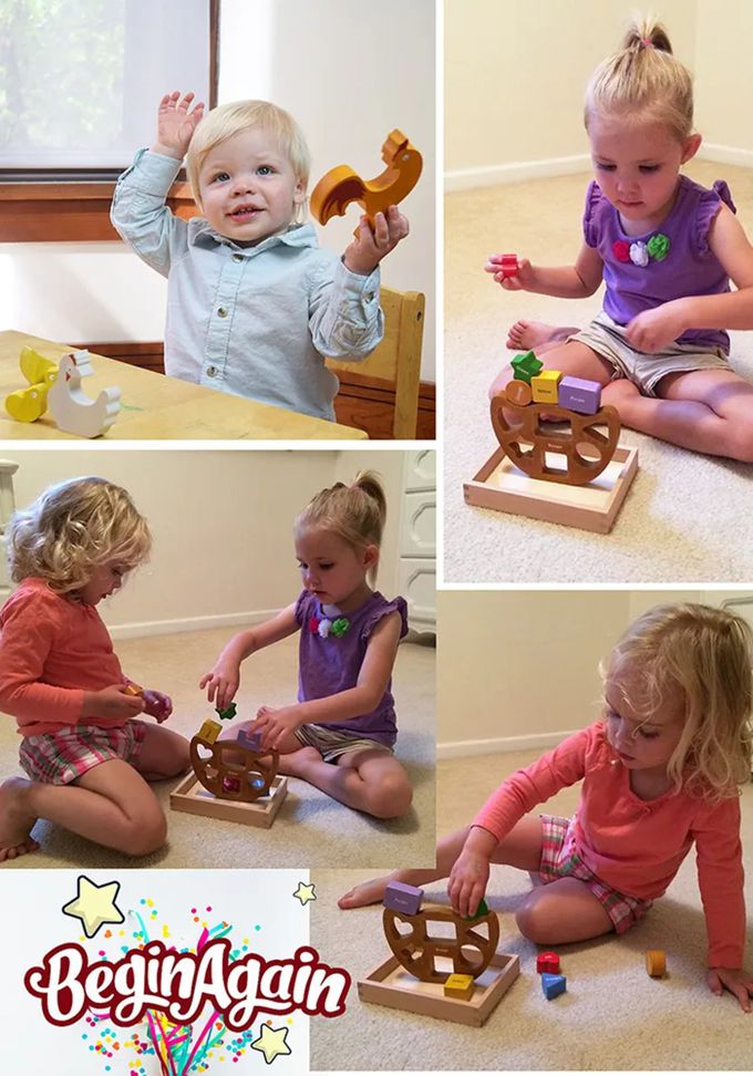 BeginAgain - 木頭造型玩具 彩色蛋 (B1501)