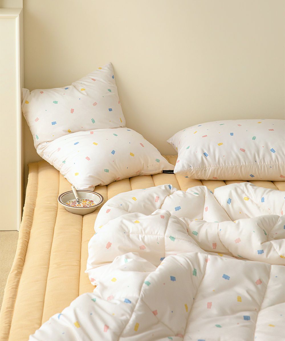 韓國 Maatila - 可水洗超細纖維桃皮感四季被-軟糖熊熊