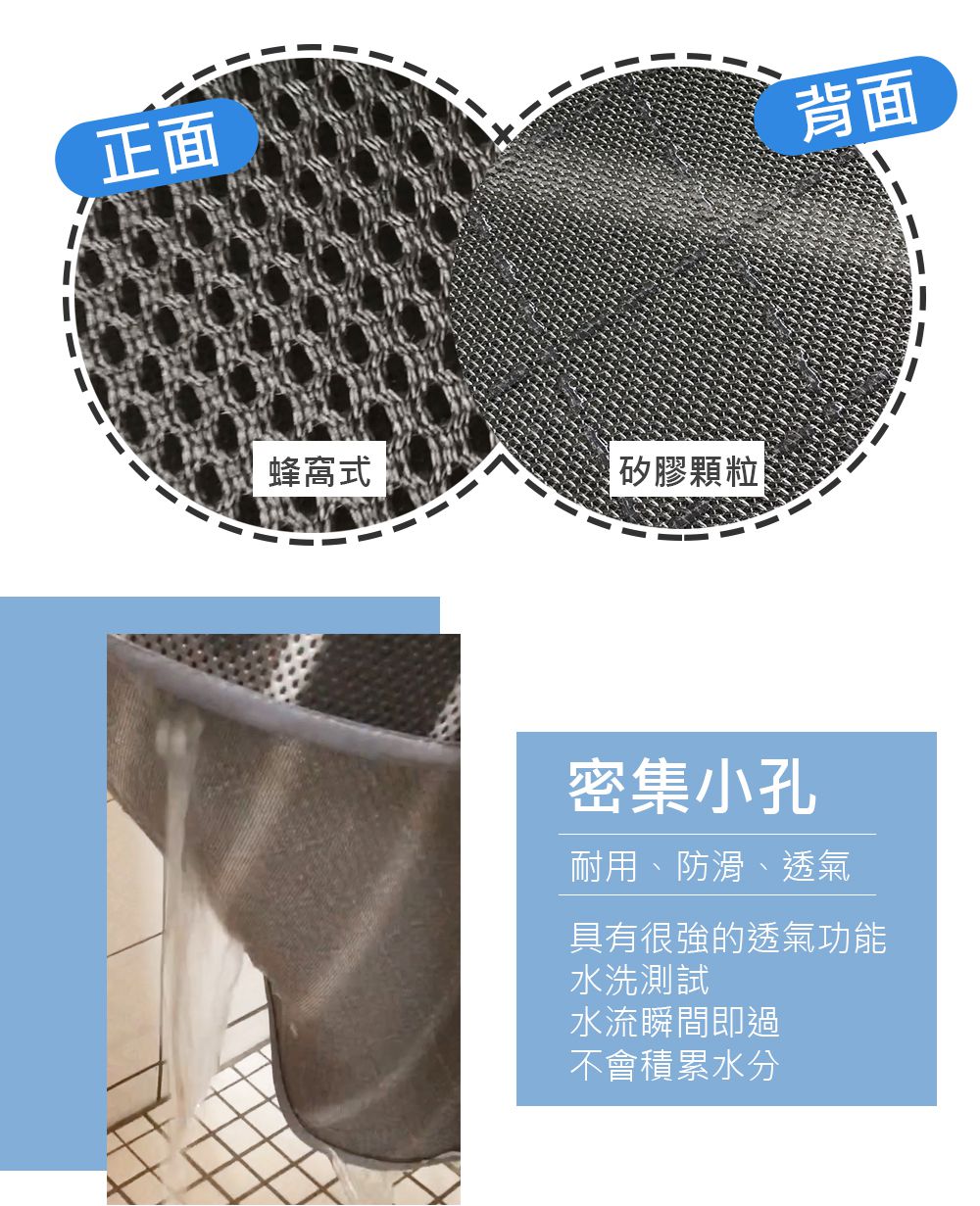 鴻宇 HongYew - 水洗6D透氣循環墊-單人-灰色條紋