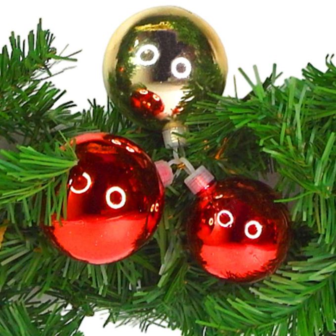 MODACore 摩達客 - 摩達客台製9呎(270cm)聖誕裝飾樹藤條 (紅金色系) (可彎曲調整/可掛門邊/窗邊/牆沿) 本島免運費