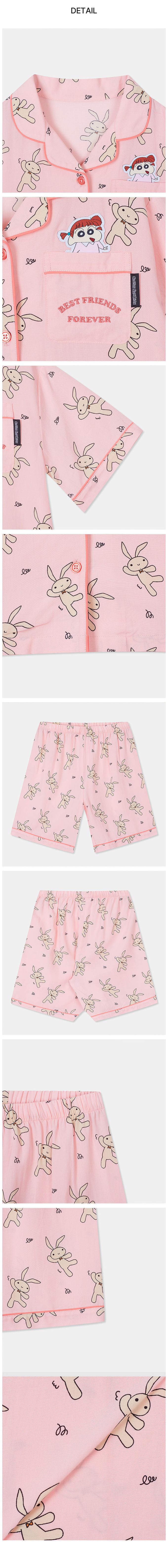 韓國童裝代購 - SPAO KIDS短袖睡衣套裝-卡通人物妮妮-粉