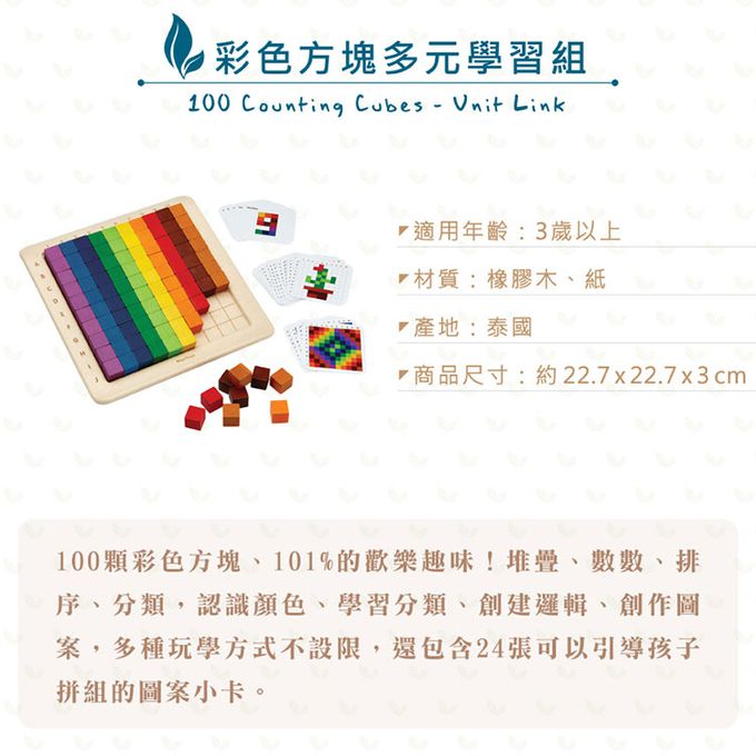 泰國 Plantoys - 彩色方塊多元學習組