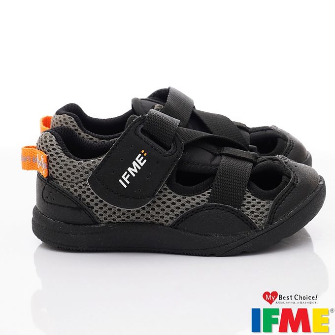 日本IFME - 護趾運動水涼鞋-IF20-332513黑(小童段)-水涼鞋-黑