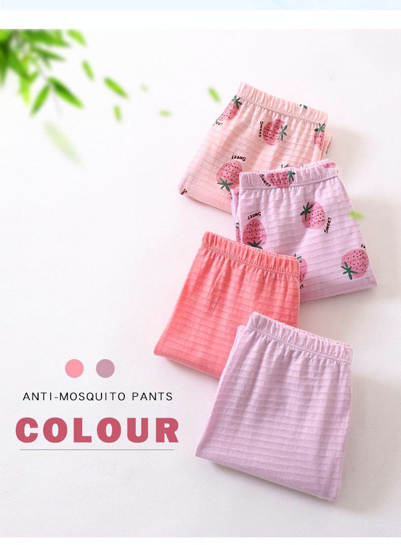 MAMDADKIDS - 竹節棉長褲兩件組-草莓組合-紫色