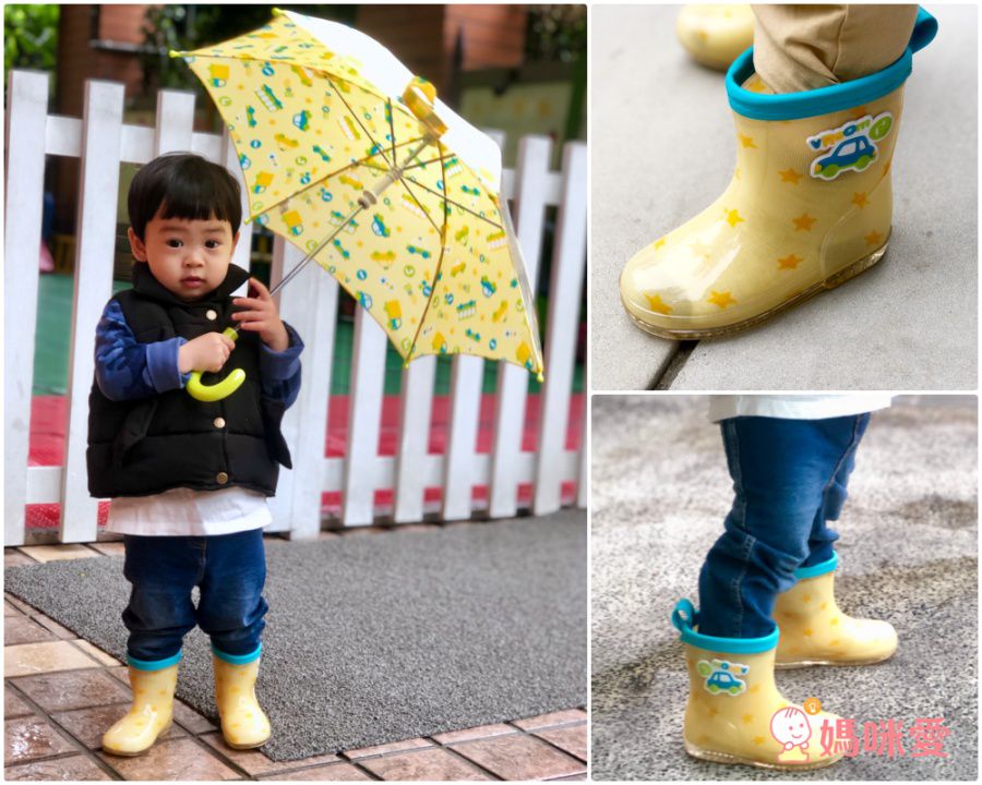 akachan honpo - 雨鞋-汽車-藍色