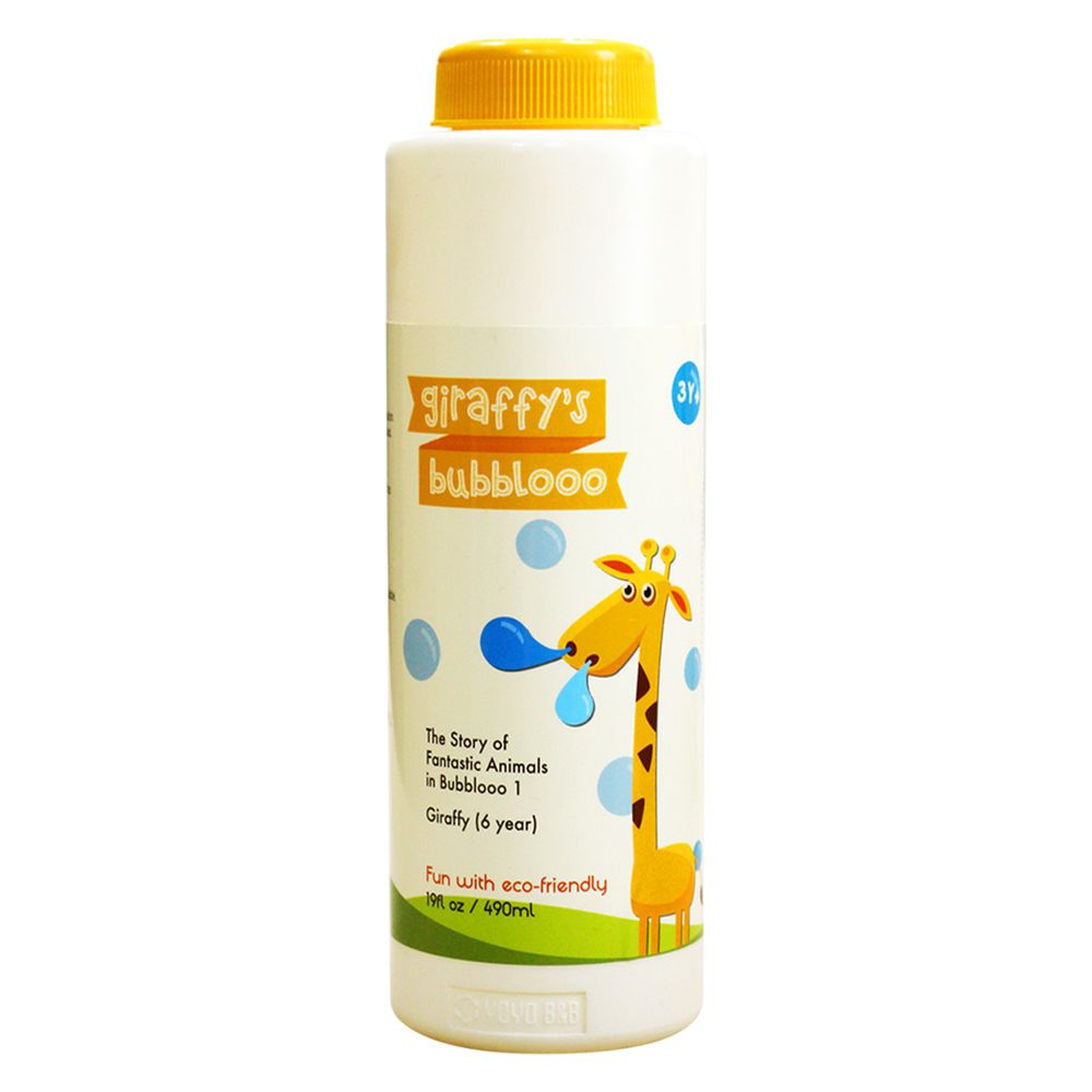 韓國 BUBBLOOO - 小號角長頸鹿泡泡補充液490ML