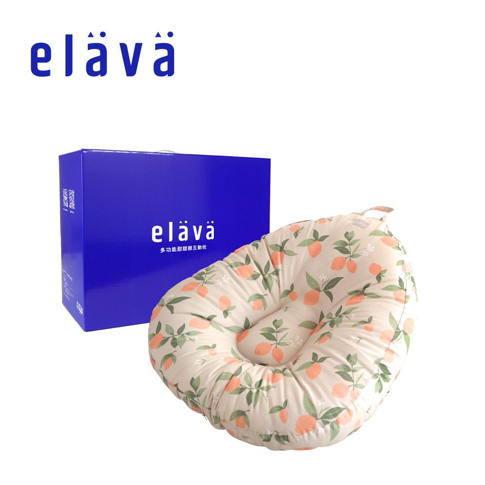 Elava - 韓國 多功能甜甜圈互動枕 枕芯+枕套+彩盒-雙面款-檸檬花語