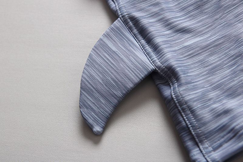 男寶長袖泳裝套裝(附帽子)-大嘴鯊魚-淺藍+灰