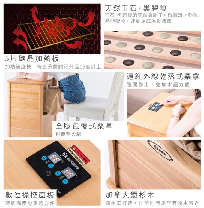 巧福 CHIAO FU - 遠紅外線原木桑拿機-天然玉石升級款 旗艦大型UC-858 (大)