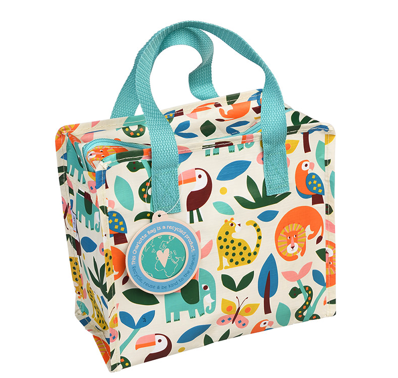 英國 Rex London - 學生上學最佳多功能防水便當袋/野餐袋/手提袋/萬用袋-森林樂園