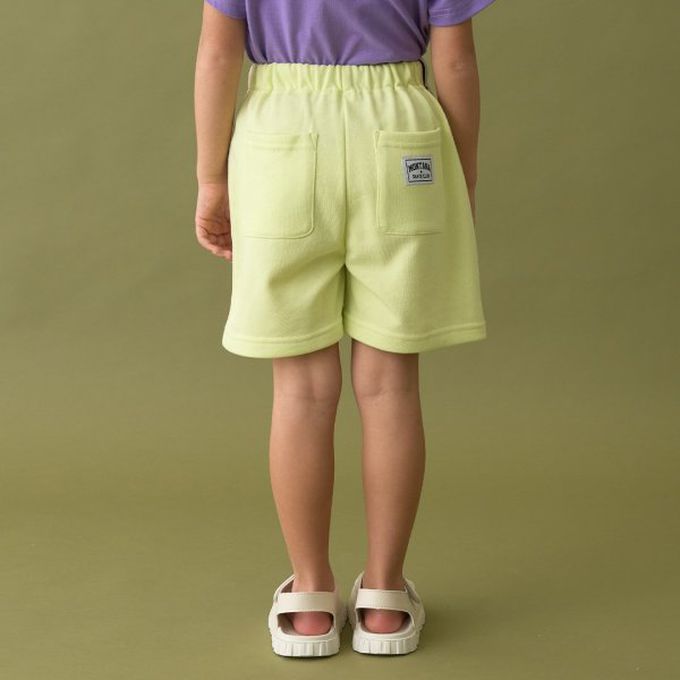 日本 b-ROOM - 側邊線條休閒短褲(4分丈)-淺灰