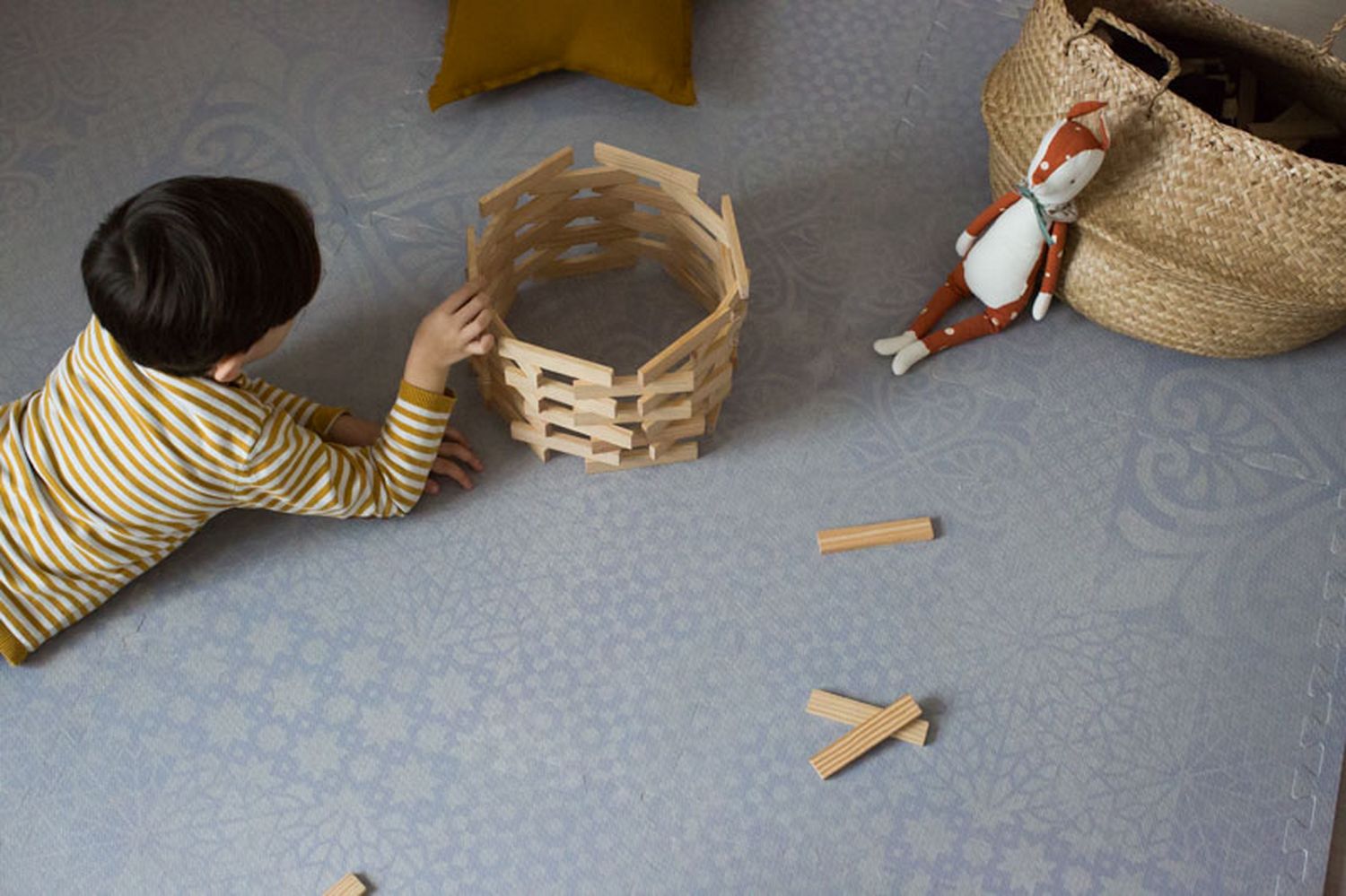 德國 toddlekind - 波斯風系列遊戲地墊-淡紫灰-一組6片