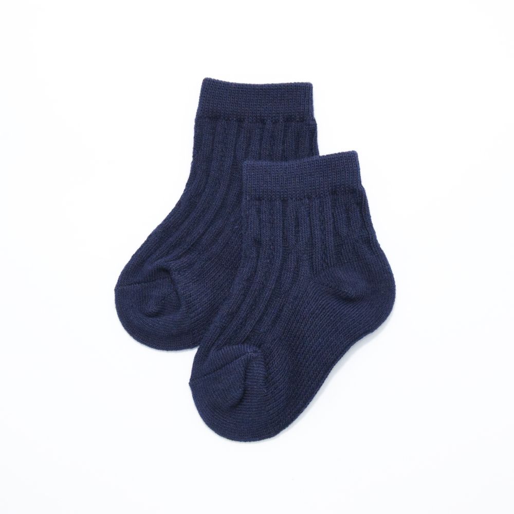 akachan honpo - 襪子-深藍色麻花-深藍色
