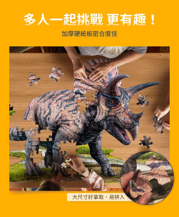 Madd Capp - I AM 動物拼圖-100,我是三角龍