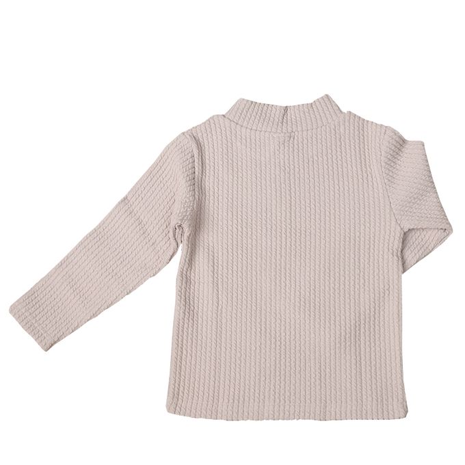 akachan honpo - 麻花針織上衣-灰色