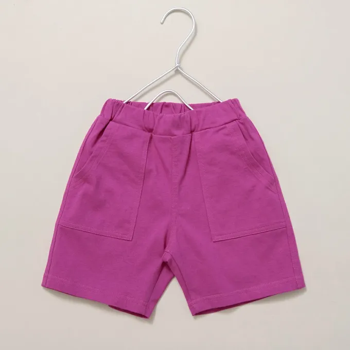 日本 BRANSHES - 100%棉 百搭休閒口袋短褲-格紋-藍白