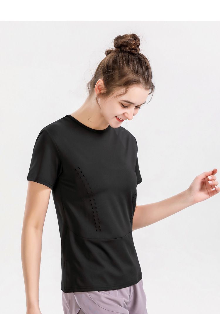 S~4XL寬通透氣運動短袖上衣-藍色