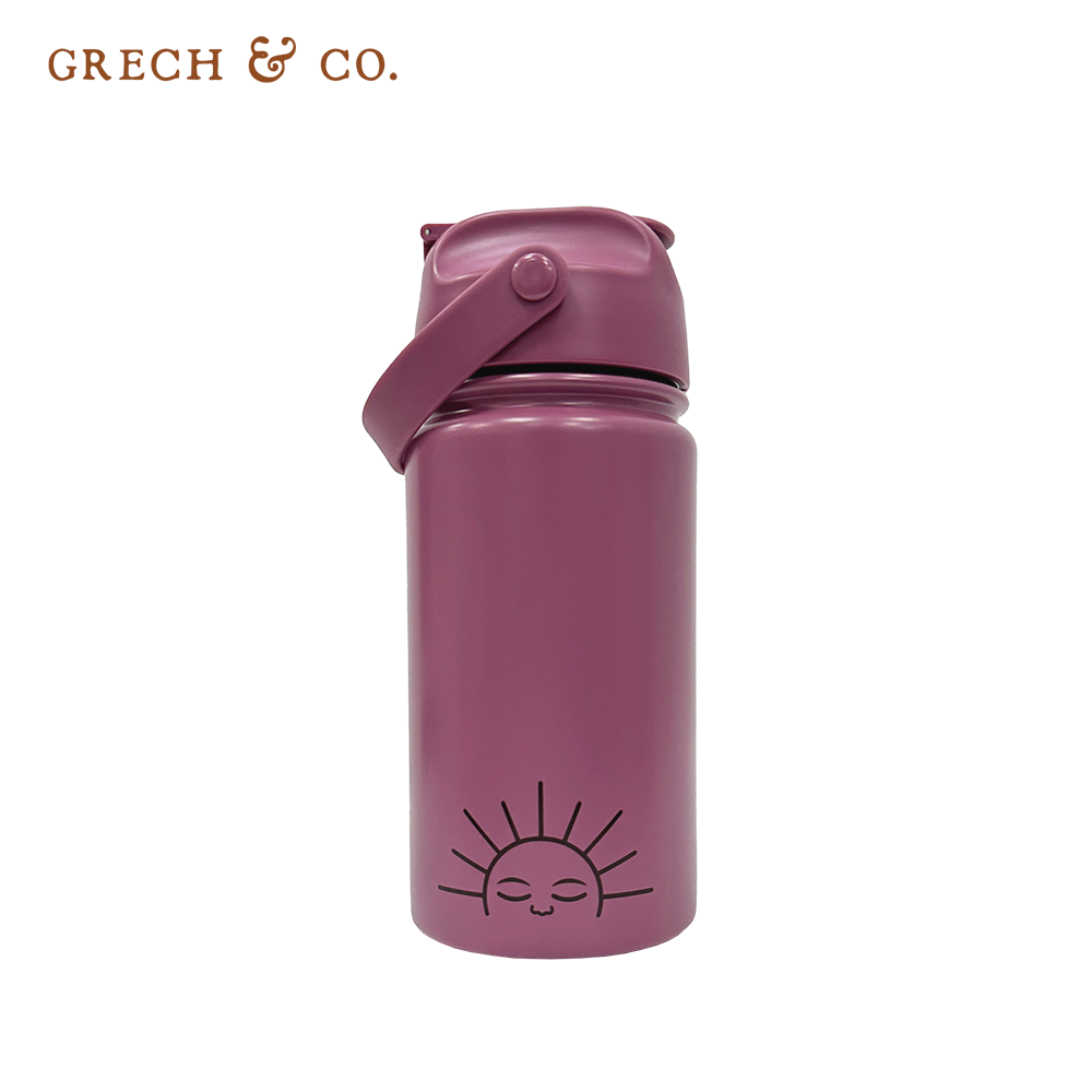 丹麥Grech&Co. - 不鏽鋼吸管水壺-玫瑰紫 (420ml)