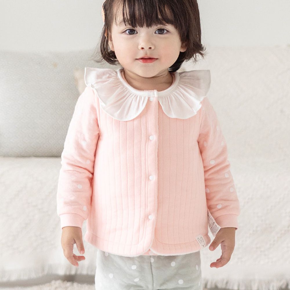 韓國 Cordi-i - 3層鋪棉保暖背心-甜心粉紅