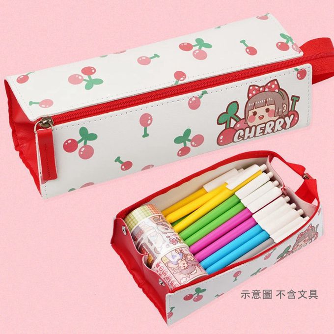 Vanibaby - 小麻糬魔方鉛筆袋_水果系列 (送點點膠筆一支)-小櫻桃