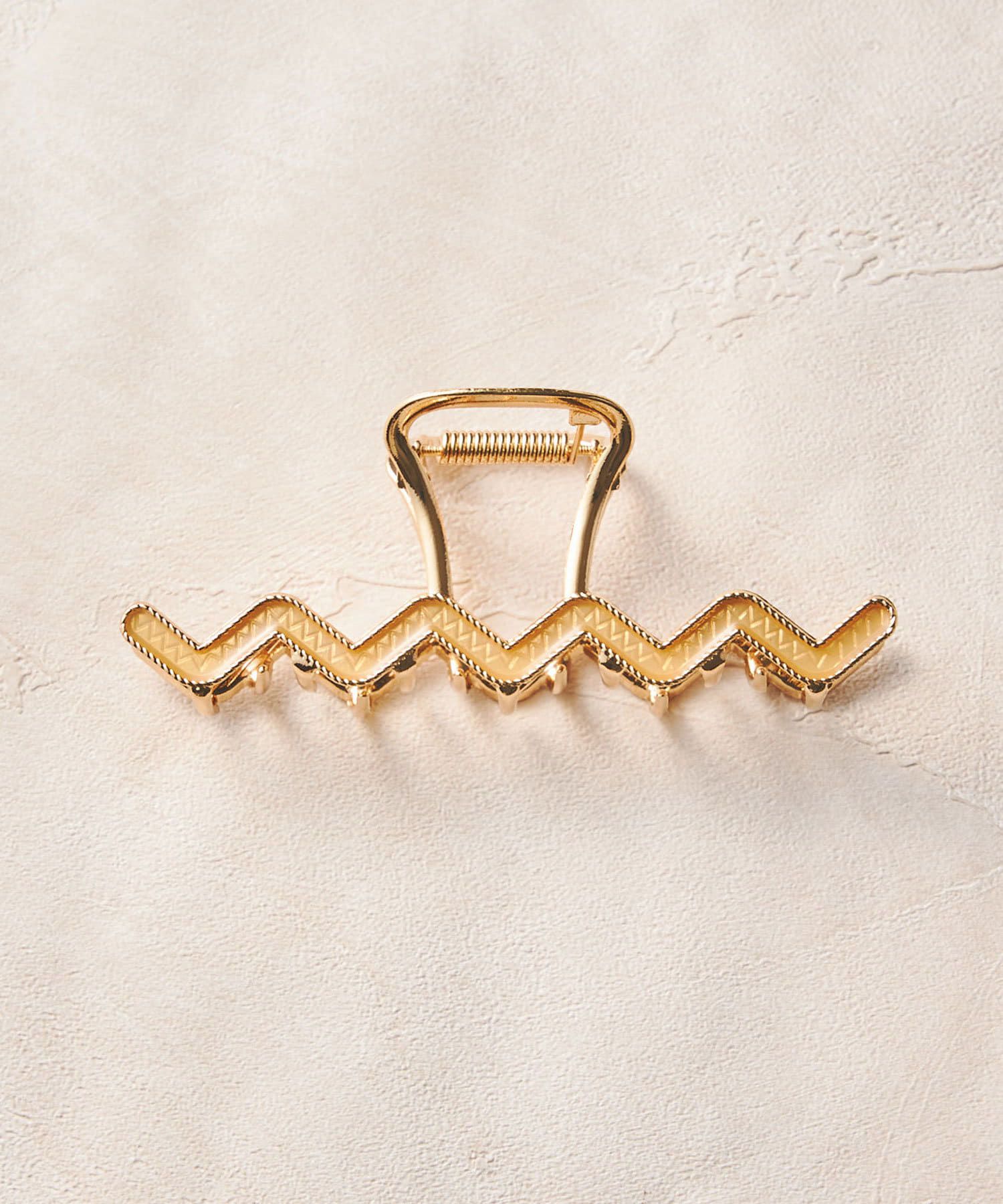 日本 Lattice - 頑皮線條金屬髮夾/鯊魚夾-草綠