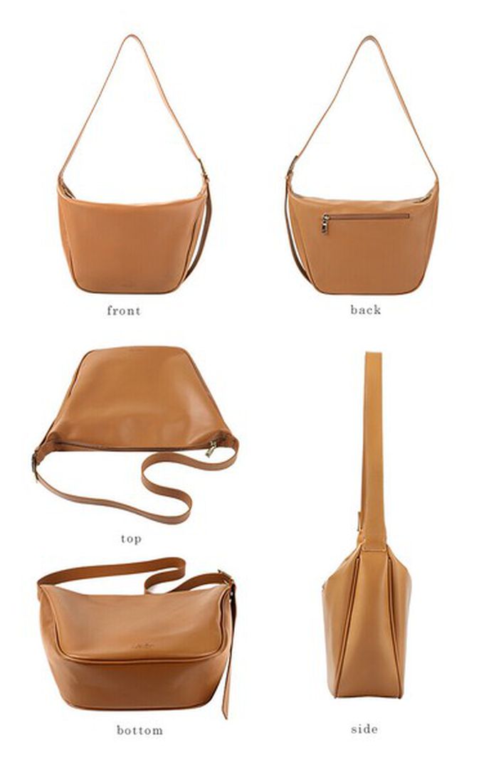 日本 LIZDAYS - 柔滑簡約休閒單肩側背包-煙燻粉 (23x28cm(開口處37.5cm))