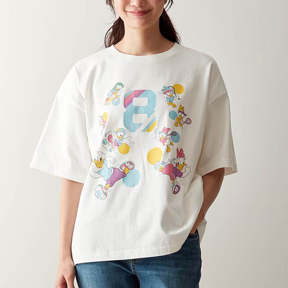 純棉迪士尼印花短袖上衣(大人)-數字8