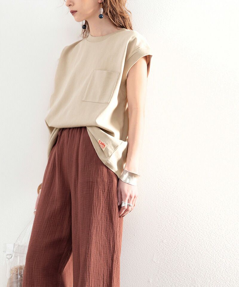 日本 Classical Elf - 100%美國棉厚磅圓領無袖上衣-白