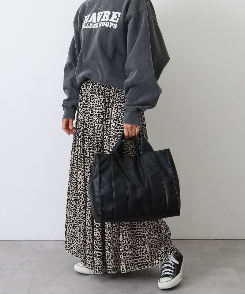 日本 COOCO - 簡約皮革方形手提托特包-天使白 (W33*H27*D14cm)