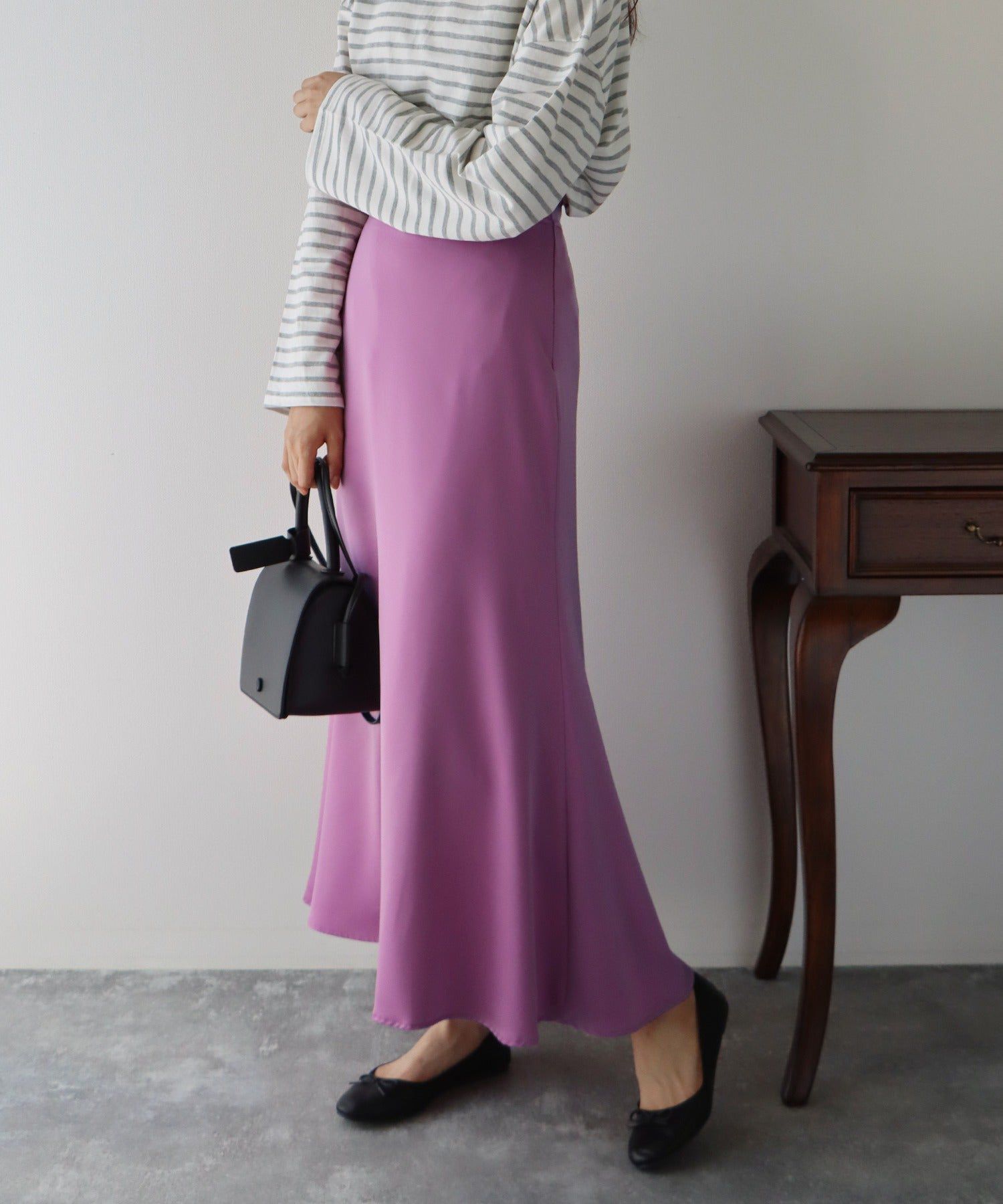 日本 BLUE EAST - [熱銷推薦] 甜美百搭修身剪裁長裙-果綠