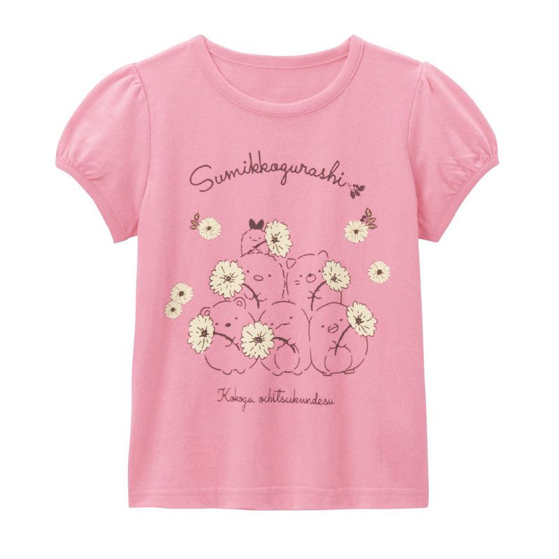 日本千趣會 - 角落生物天竺棉短袖上衣-蒲公英-粉紅