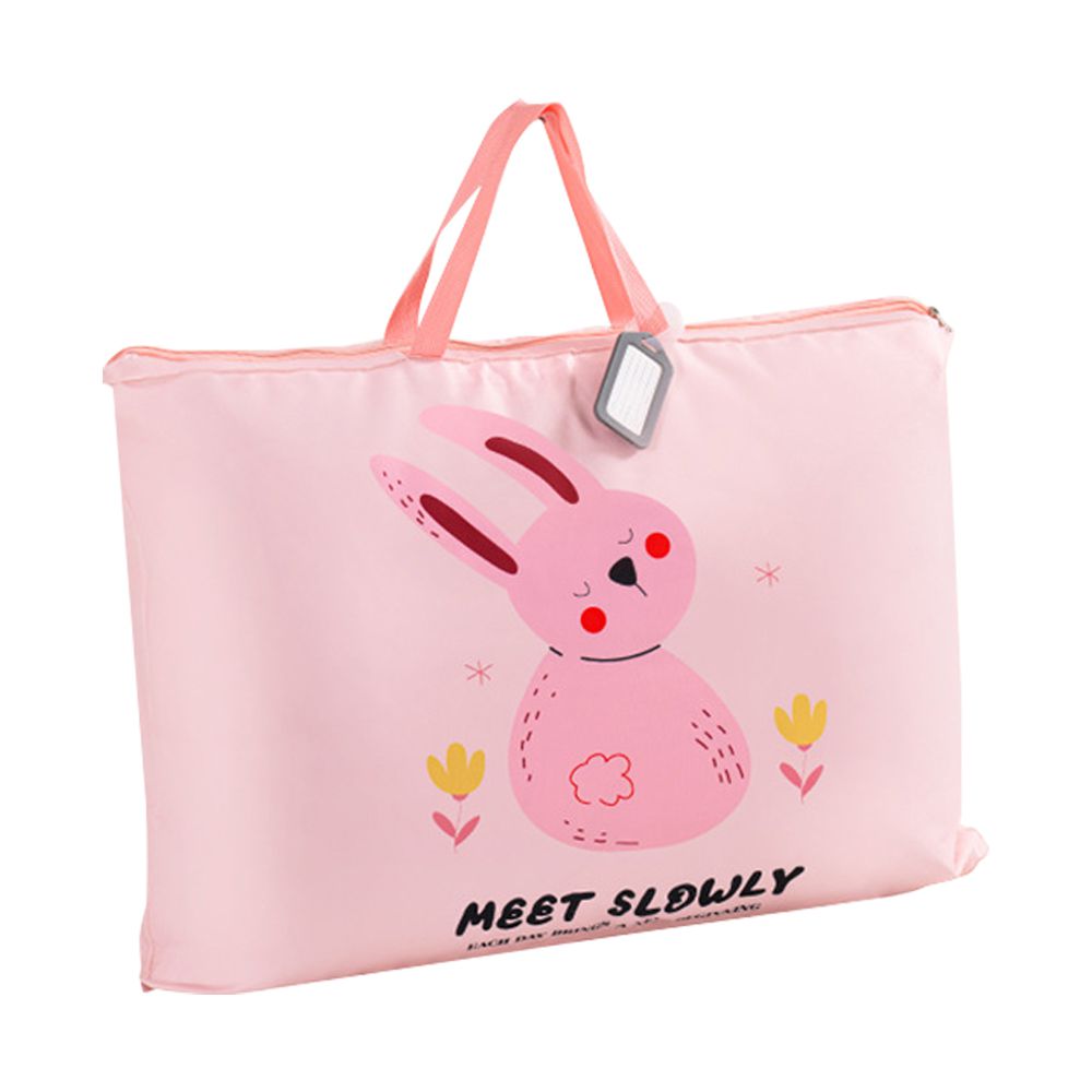 幼兒園棉被收納袋 睡袋收納袋 玩具收納袋-粉色兔子