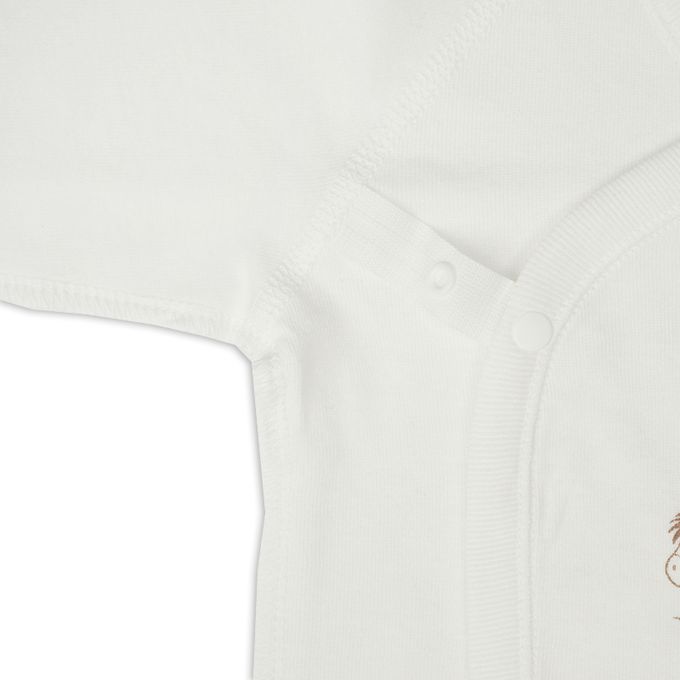 akachan honpo - 新生兒內衣4件組-小熊維尼-淺卡其色 (50~60cm)