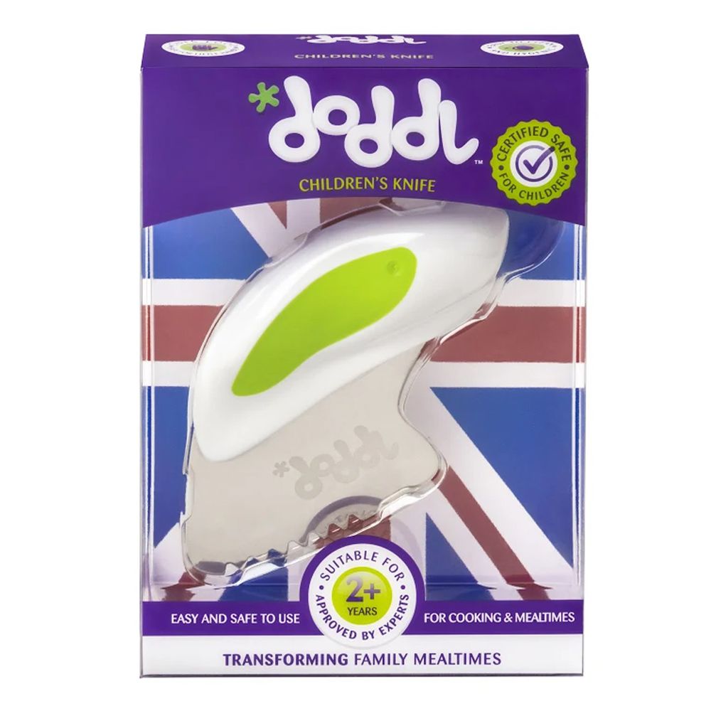 英國 Doddl - 人體工學嬰幼兒學習餐具刀-綠色