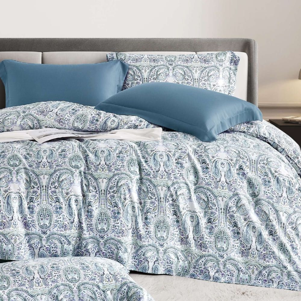 《頂級60支》100%純天絲鋪棉兩用被床包四件組-標準雙人5x6.2尺-多款任選