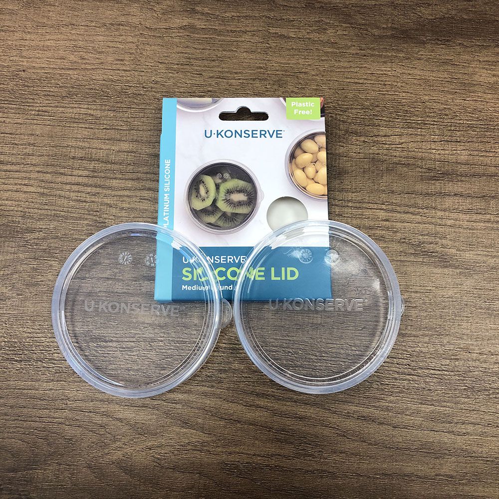 圓形防漏鉑金級矽膠保鮮盒蓋 275ml-透明兩入組