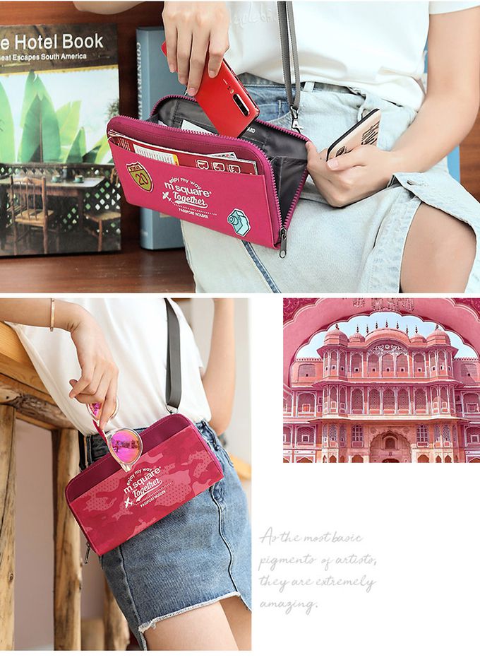 M Square - 斜跨護照包紀念版-粉色 (23*12*2cm)