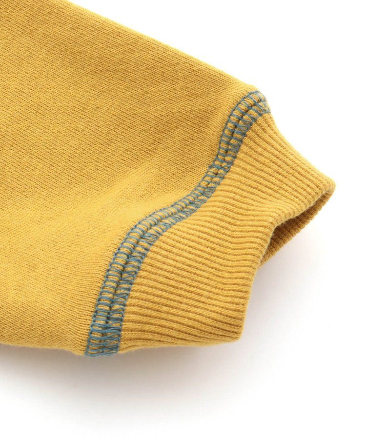 日本 BREEZE - 正反OK！裏毛圓領縫線長袖上衣-橘