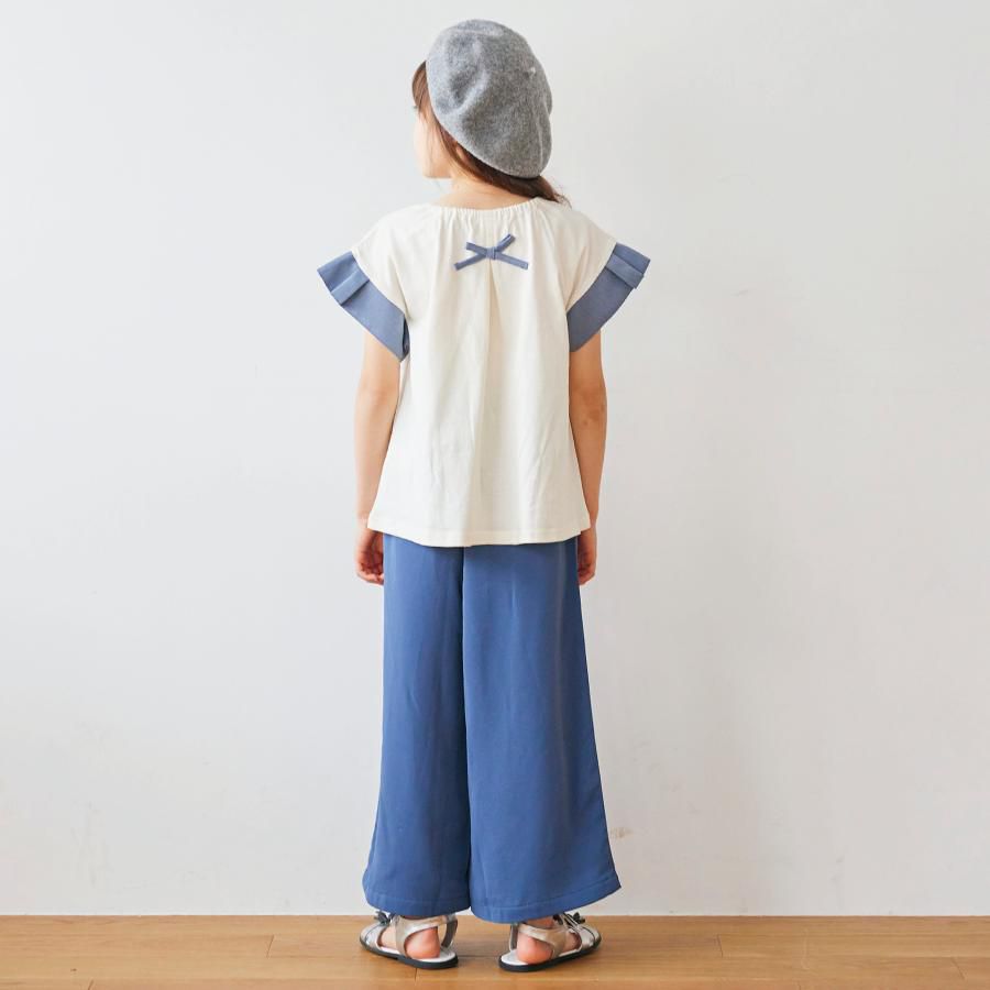 日本 evercloset - 美腳絲滑舒適寬版長褲-卡其