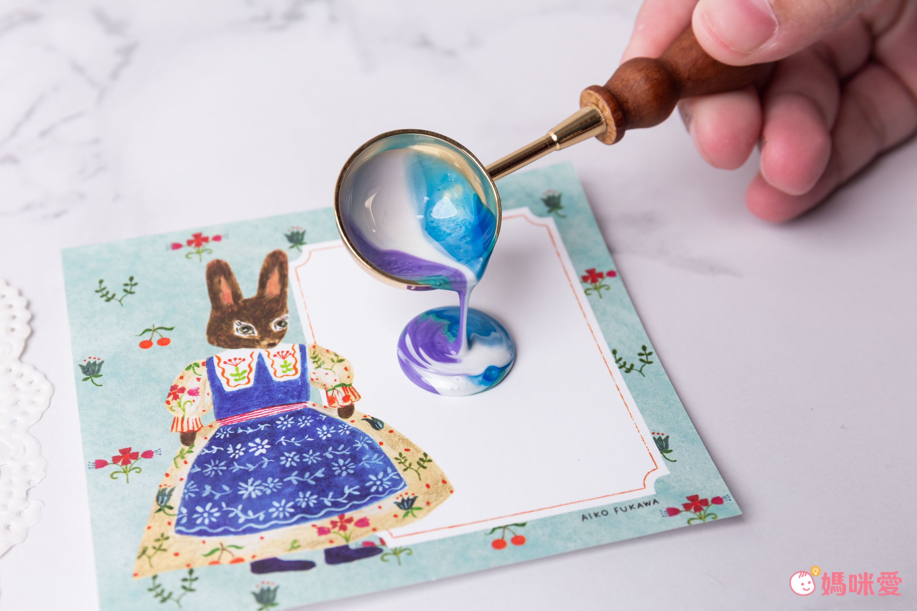 韓國 Sealhouse - 迷你火漆章禮盒組-卡通小王子-火漆章(含木柄)+罐粒X1+木杓X1+融蠟架X1+小蠟燭X1+火柴盒X1